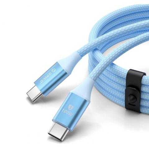 Laidas USB C - USB C 1m 100W pintas mėlynas Orico CDX